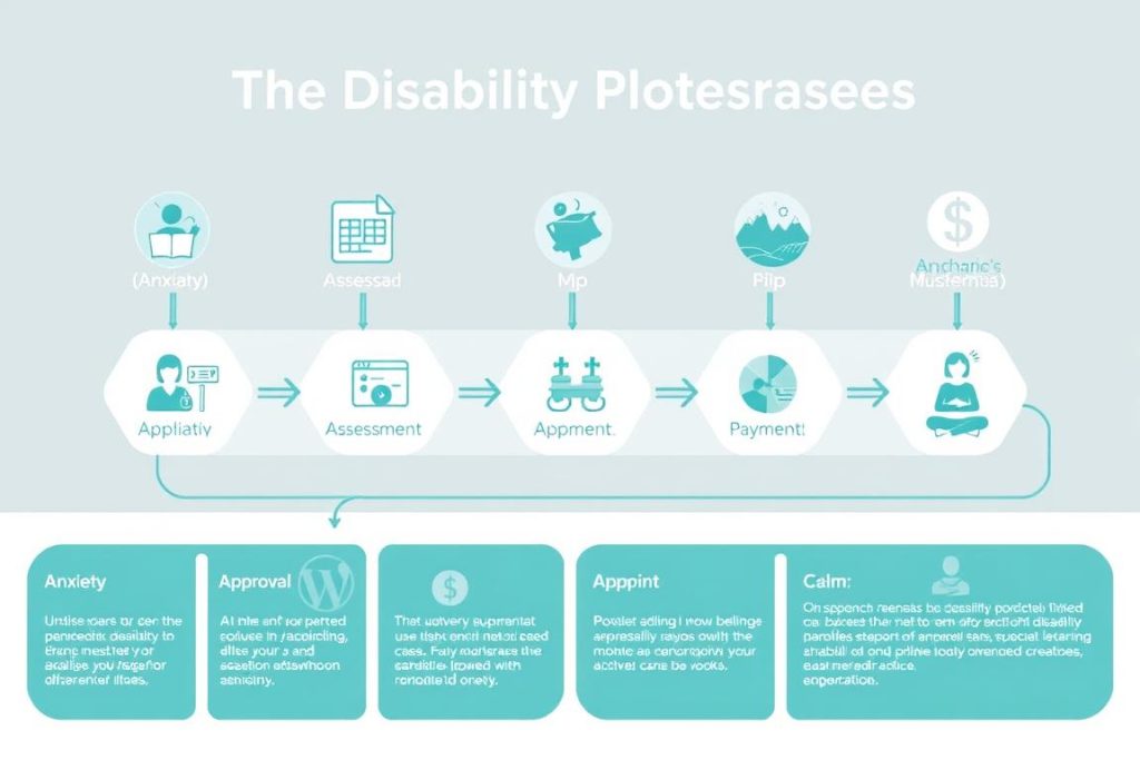 Disability benefits process infographic